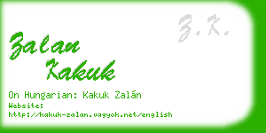 zalan kakuk business card
